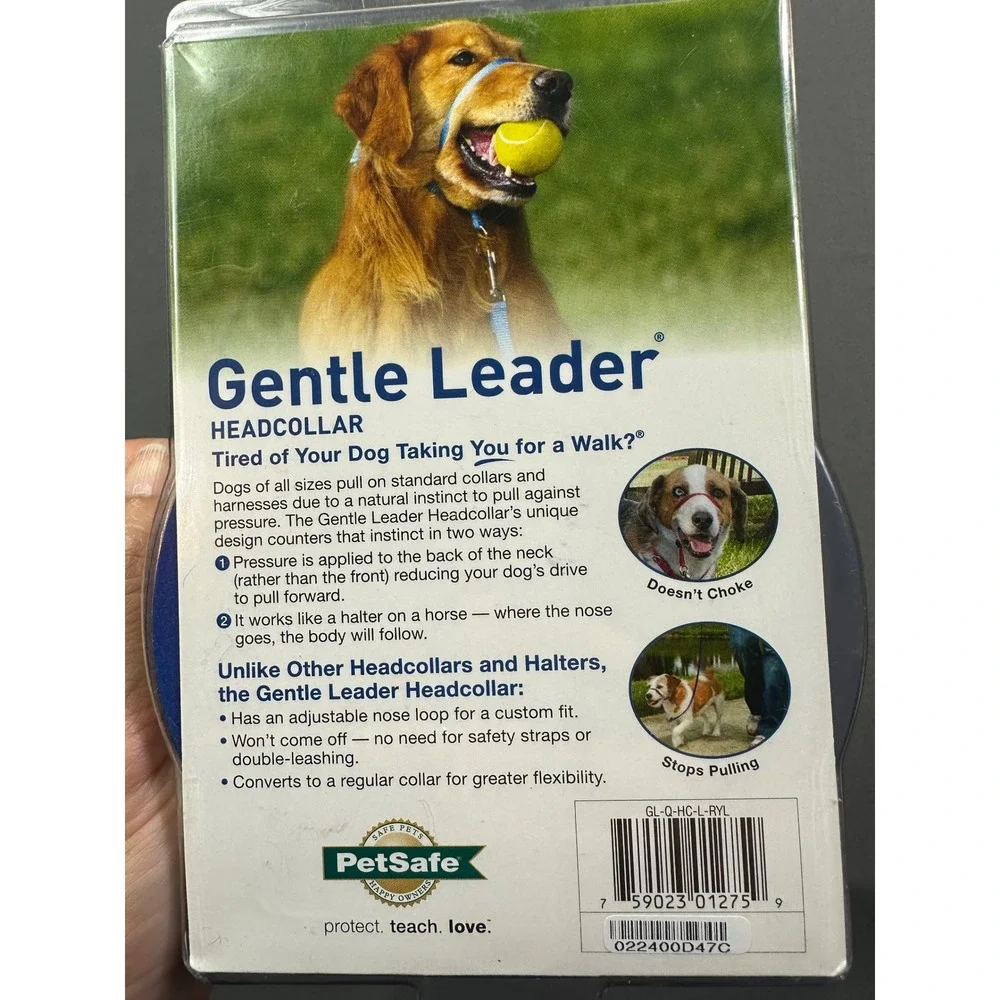 PetSafe Gentle Leader Headcollar‎ Large Royal Blue Dog Training GL-Q-HC-L-RYL